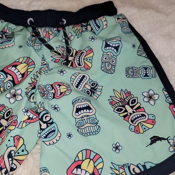 Tommy Bahama Tiki Mask Swimsuit Swim Shorts Trunks Size 5/6 - Picture 5 of 9